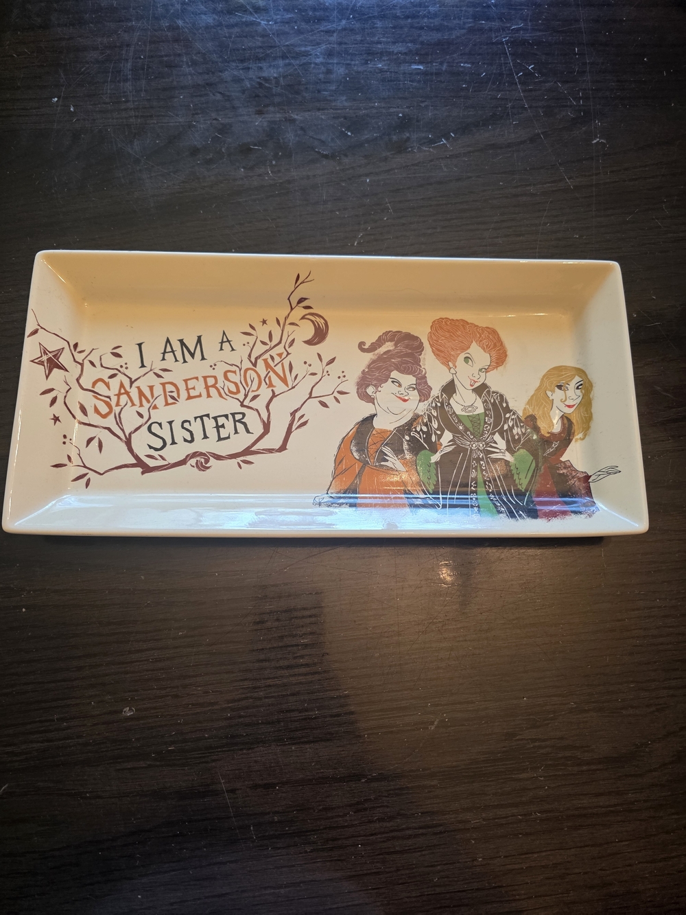 Disney Sanderson Sisters Ceramic Serving Tray - White with Multicolor Artwork